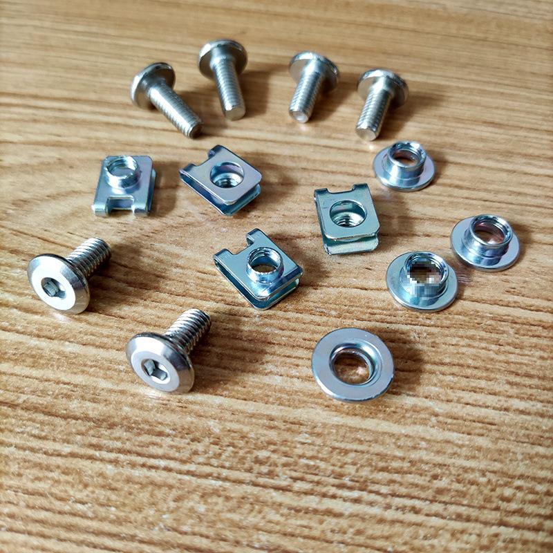Stainless Steel M6-1.2/1.6 Hex Bolt Clamps for Zongshen ZT250 310-XRTV Motorcycles.