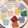 Candy Color Insert Comb Clip Simple Metal Hairpin Bangs Clip Korean Fashion Insert Hairpin Non-slip Hair Styling Comb
