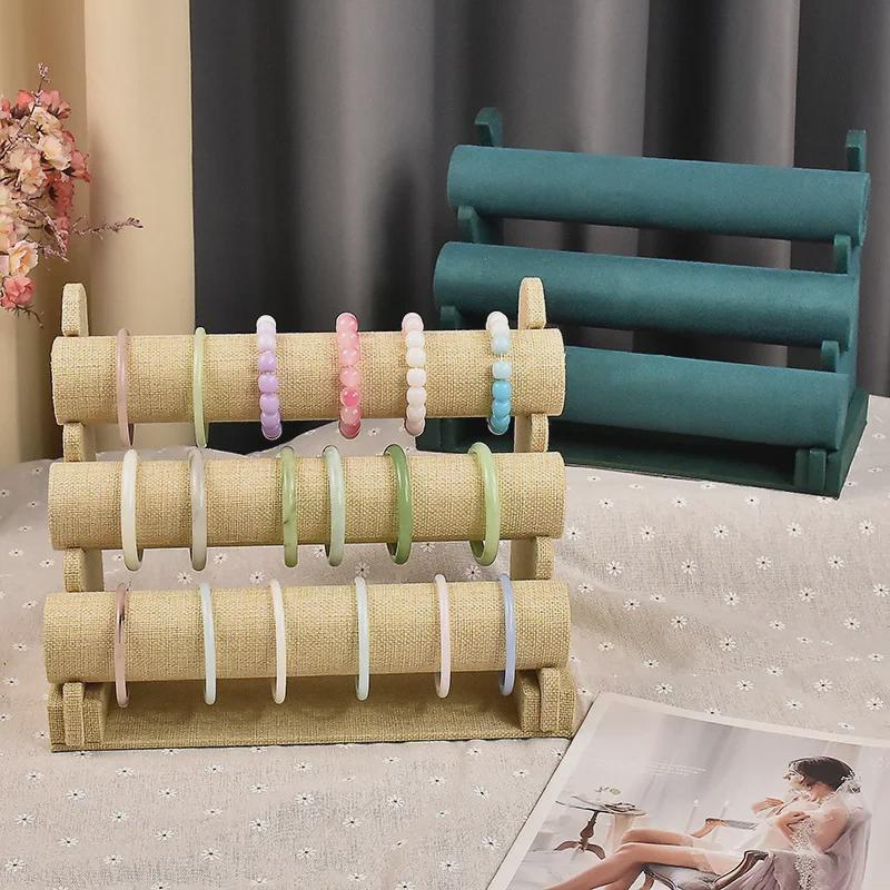 Подставка для демонстрации браслетов и часов из фланели для ювелирных лавок