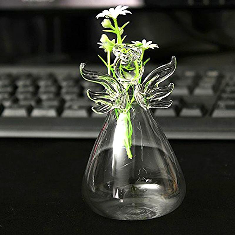 1 шт. стеклянная ваза украшение дома гидропонная ваза для цветов ангел гостиная офис настольные украшения
