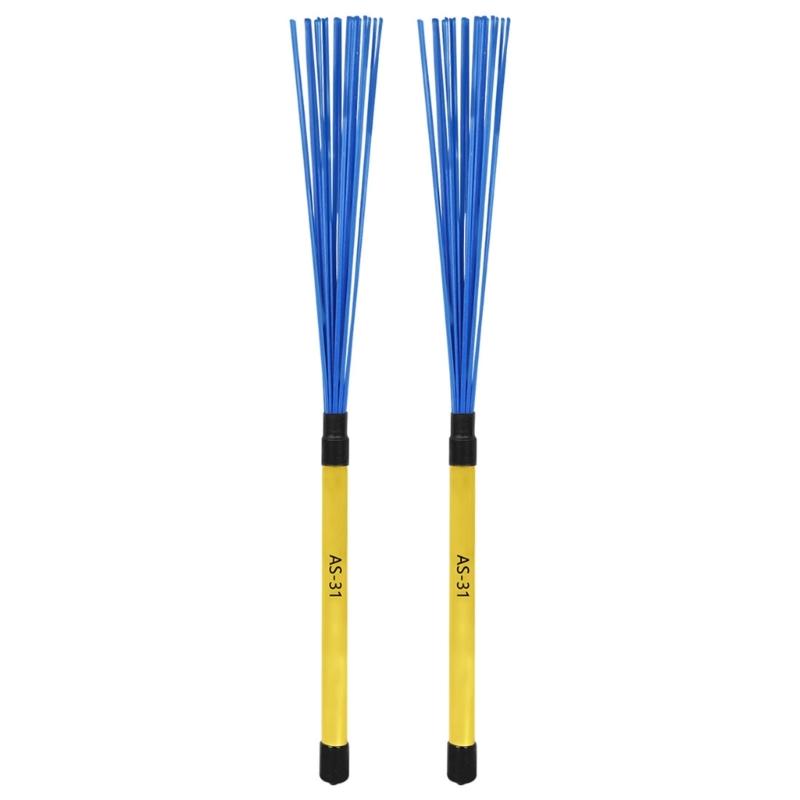 1 пара нейлоновых палочек-щеток для барабанов, стандартные палочки-пучки, перкуссионные барабанные щетки, перкуссионные аксессуары