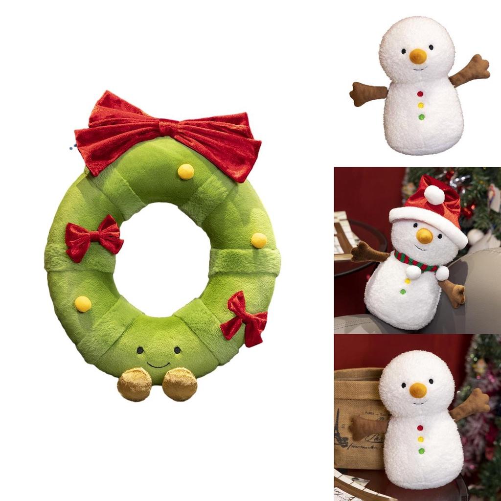 Праздничная Плюшевая Игрушка Пряничный Человечек Рождественский Милый и Мягкий Мягконабивной Зверь для Праздничного Украшения Высота 15 см