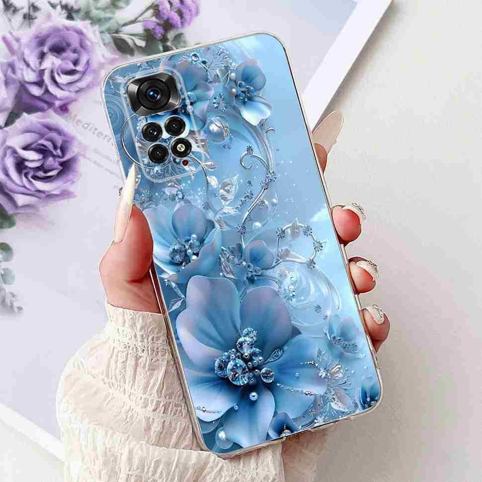 Чехол с ярким цветком для Xiaomi Redmi Note 11 4G, силиконовый, мягкий, ударопрочный задний чехол для Redmi Note 11S Note11s Note11 4G