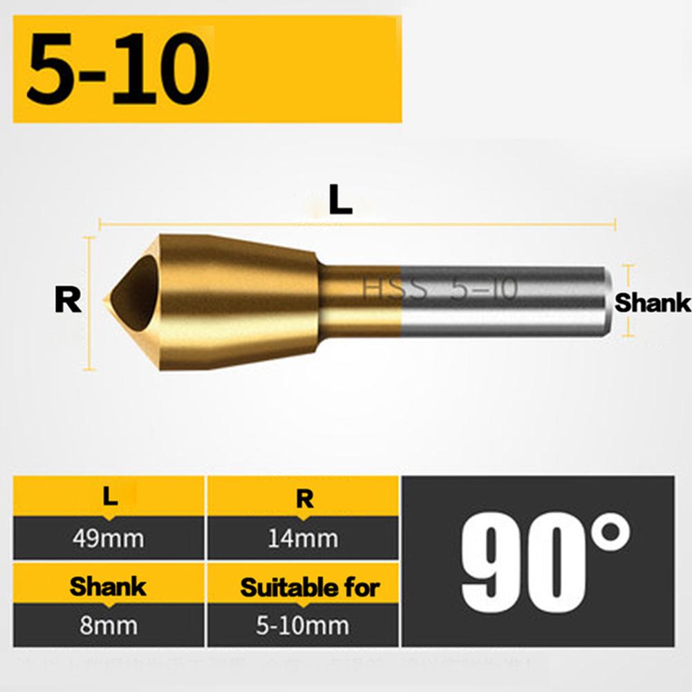 1 шт., зенковка из быстрорежущей стали с титановым покрытием и сверло для снятия заусенцев, инструменты для резки конических отверстий