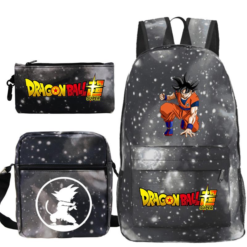 Драгонболл драгонболл набор из трех предметов анимационная периферия новый набор пеналов досуг студенческий рюкзак