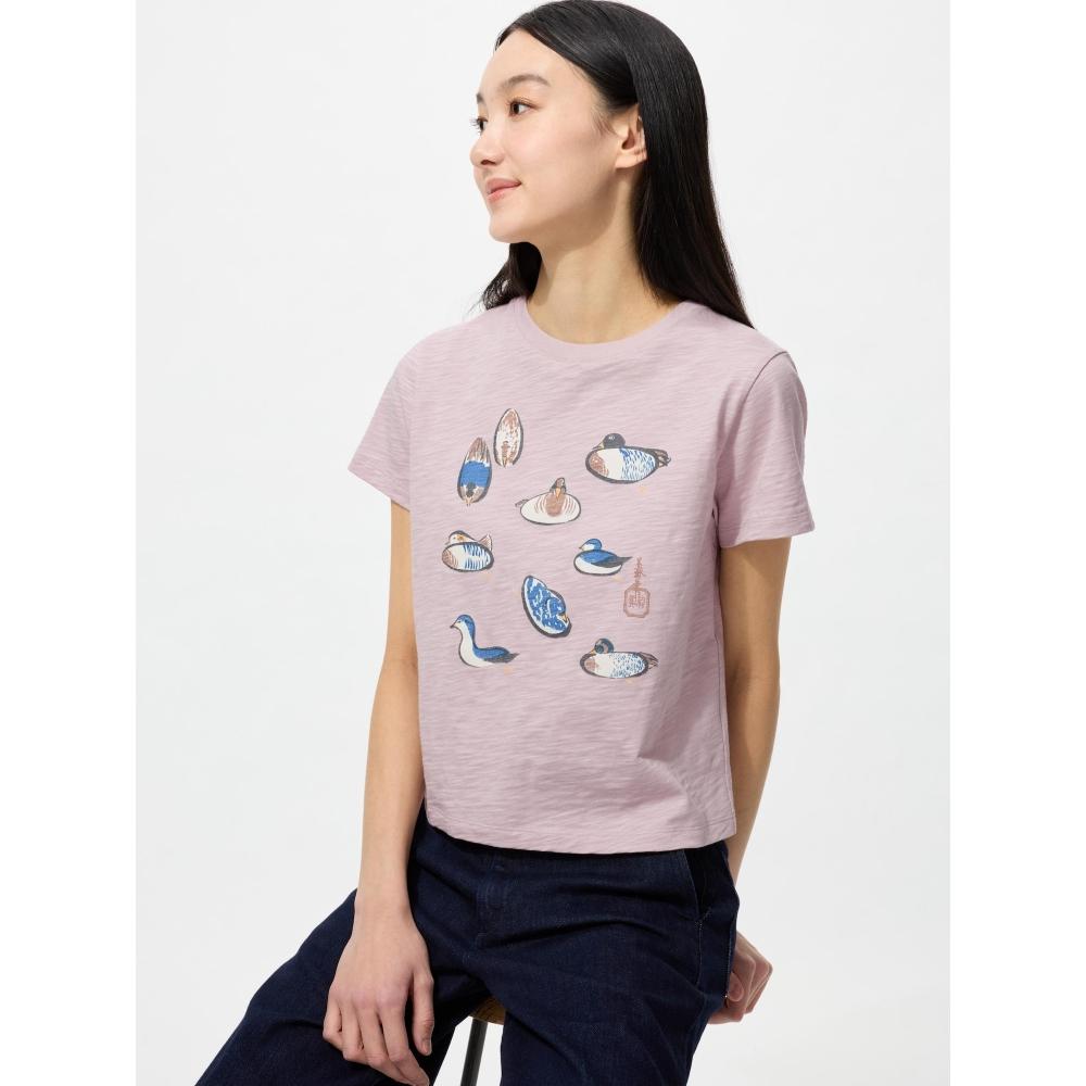 Uniqlo Япония Японский узор Животные Ut Короткая длина