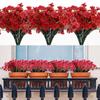 New Outdoor UV Resistant Plastic Plants Garden Porch Decor Artificial Flowers Fake Flowers