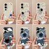 Lovely Cartoon Astronauts Phone Cases For Redmi A1 Turbo 4 A2 K70 Ultra A4 A5 13 14C 14R Soft Square Liquid Silicone Anti Slip Housing For Redmi Cover
