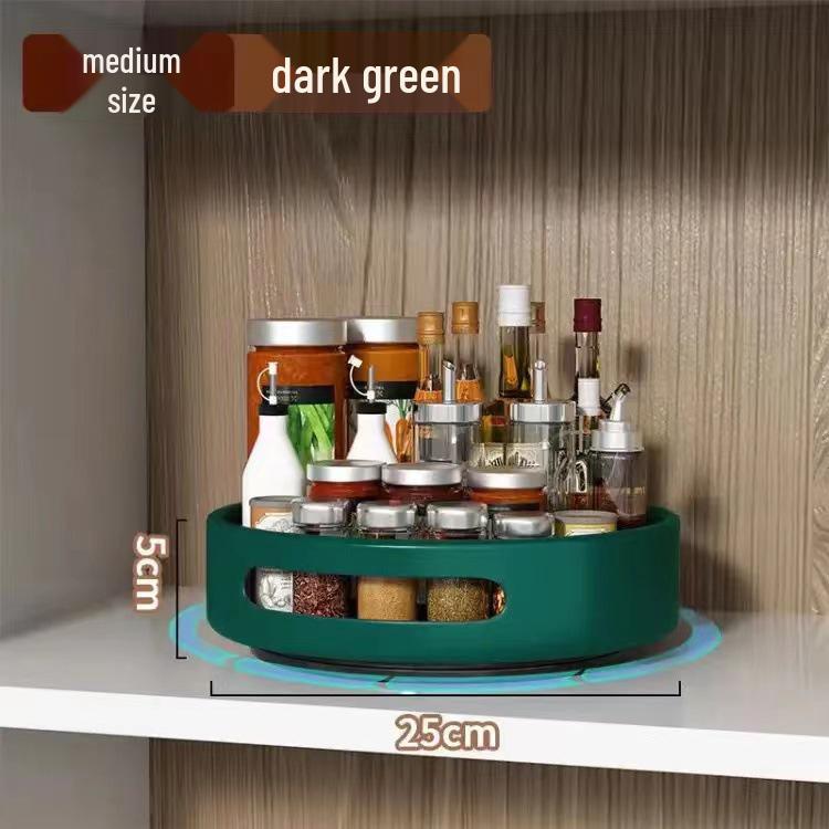360° Rotating Spice Rack: Multifunctional Kitchen Condiment Storage Box