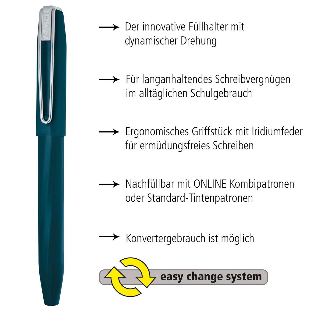 Online Fountain Pen F Fine Nib Slope Midnight Blue 26054 Officially Imported