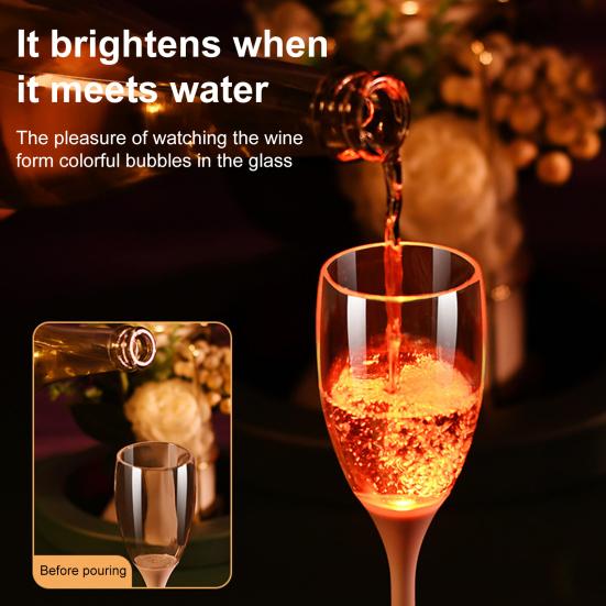 1/6 шт. светодиодная подсветка бокал для вина, шампанского, сувениры для вечеринок, стаканы для кофе, молока, виски