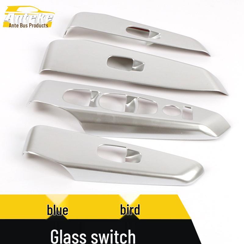 Bluebird Glass Switch Frame & Window Armrest Button Sequins - Car Accessories