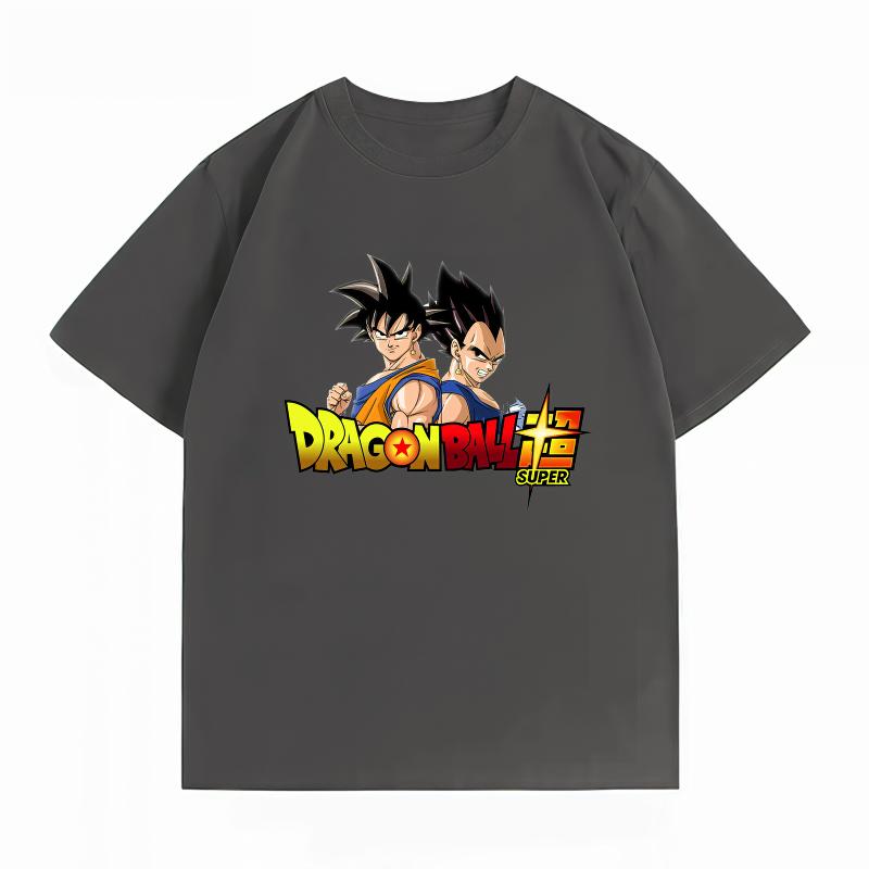 Dragon Ball Super Goku Vegeta Print Tshirt Casual Short Sleeve Cotton Anime Streetwear Unisexs Tshirt
