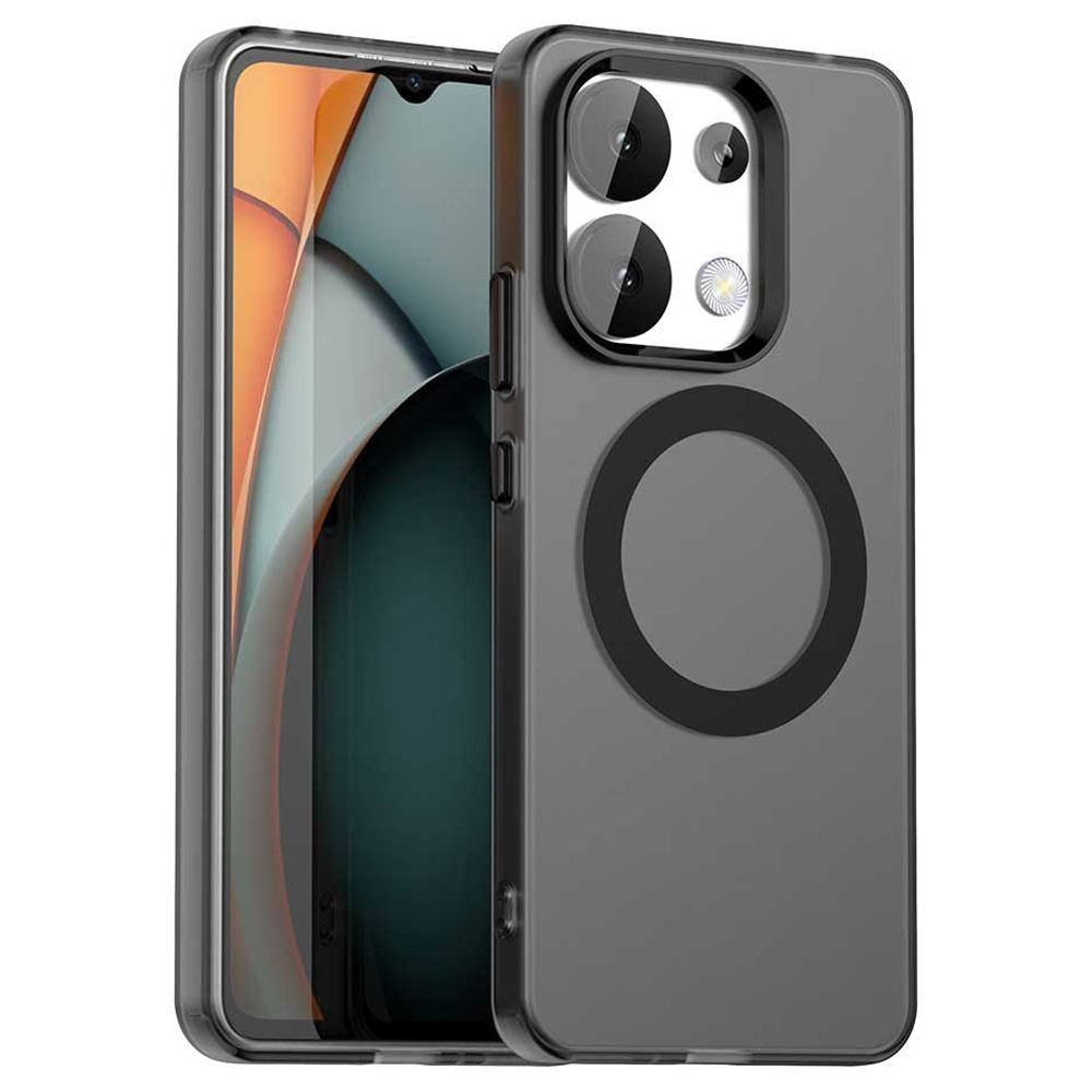 For Xiaomi Redmi Note 13 4G Case Compatible with MagSafe PC+TPU+PET Anti-Drop Phone Cover