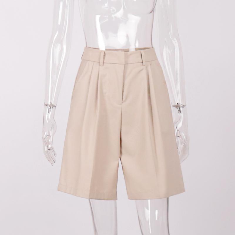 Летние новые шорты с высокой талией для женщин, повседневные свободные широкие однотонные шорты, женские короткие брюки, шорты Y2k Booty