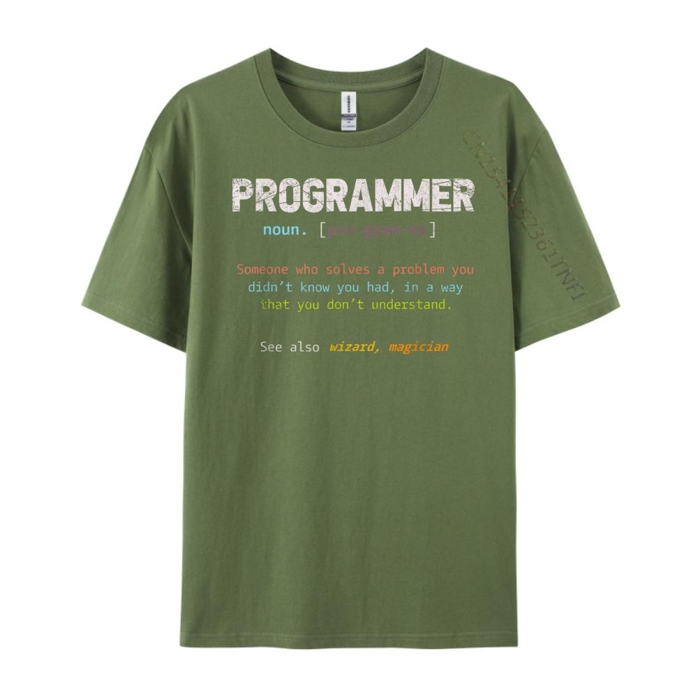 Funny Nerd Software Developer Program Definition Programmer Wholesale Tshirts 100 Pcs Adult Cotton T Shirt Men Printing