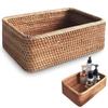 Ideamall Handwoven Wicker Storage Basket, Desktop Storage, for Miscellaneous Goods, Snacks, Vegetables, and Fruits, Eco-Friendly (Small (20*14*6))