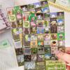 2sheets/bag Synthetic Paper Sparkling Fantasy Diary Series Fantasy Small Square Decorative Stickers For Photo Frames Calendar