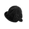 Warm Construction Vintage Bucket Hat Cold Resistant Bow Bucket Hat Women's Bucket Hat  Outdoor Wear