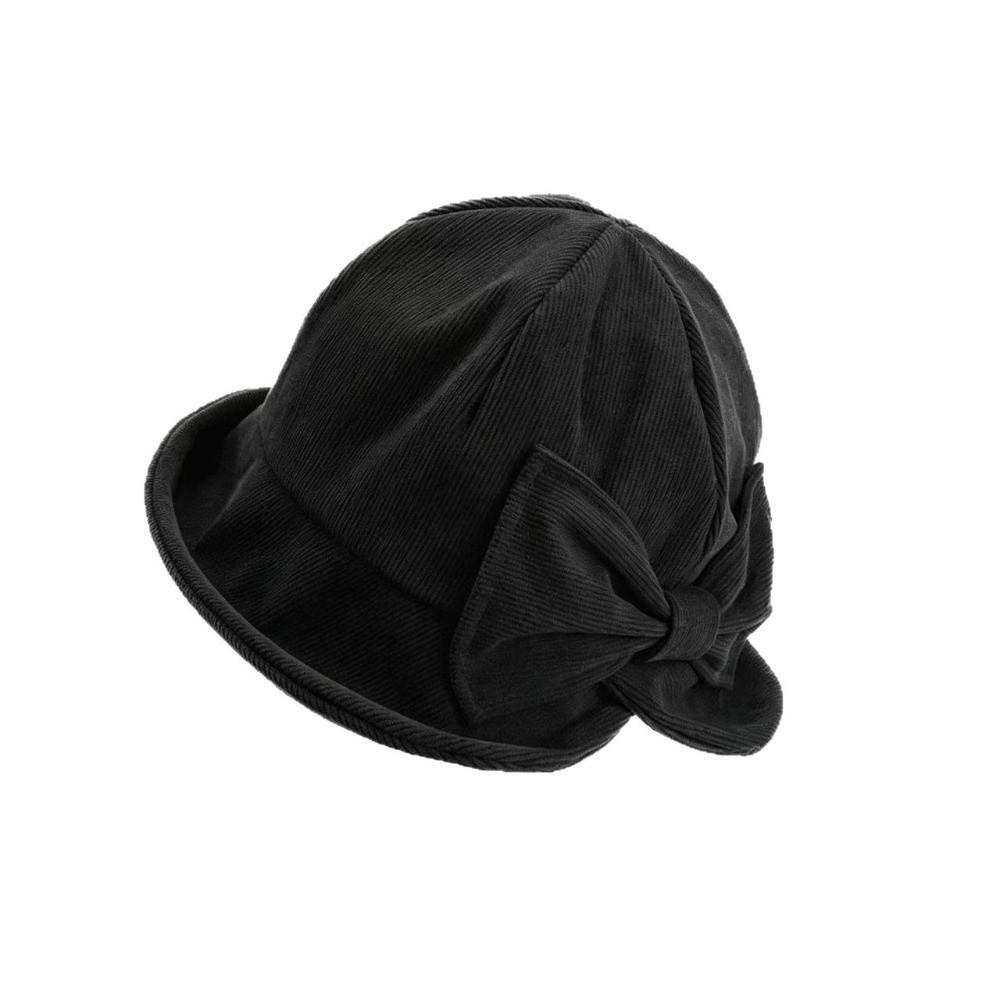 Cold Resistant Women's Bucket Hat Slit Front Bow Bucket Hat  Fall Winter Daily Wear
