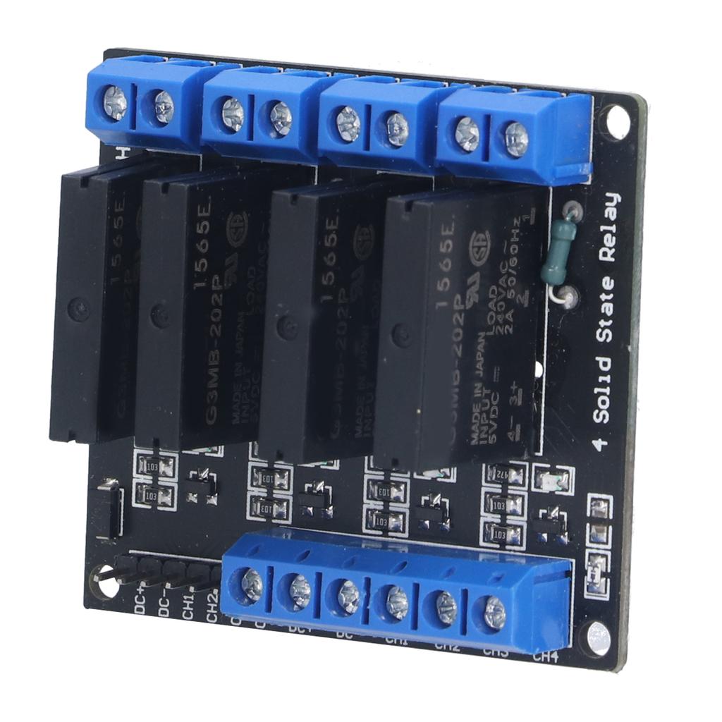 Релейный модуль 4-канальный твердотельный релейный модуль с предохранителем для любителей электроники своими руками