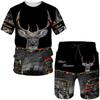 Camo Animal Deer Hunting 3D Print Tees/Shorts/Sets Men's Harajuku T-Shirt Outdoor Sportswear Suits Casual Jogger 2 Piece Outfits