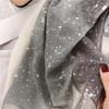 2021 Spain Fashion Ombre Glitter Viscose Shawl Scarf Women Bling Bling Shimmer Pashmina Stole Wrap Snood Muslim Hijab 180 *90cm
