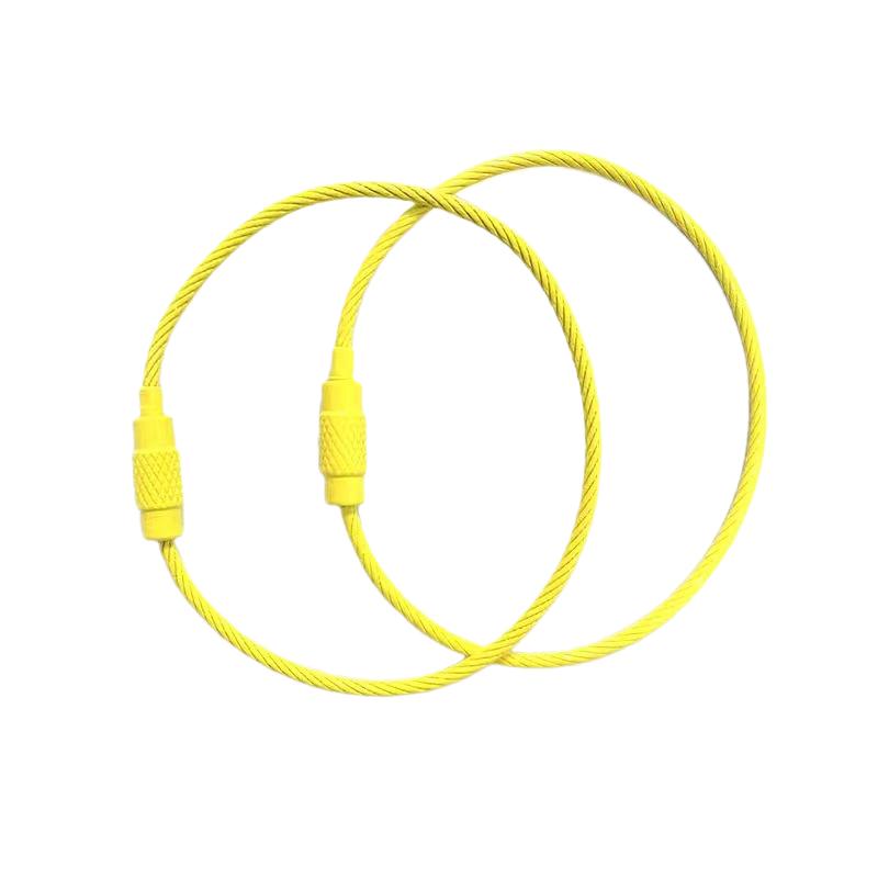 10 шт. Разноцветный тросик из нержавеющей стали для ключей, 6 дюймов, 1,5 мм, петля из нержавеющей стали, брелоки разных цветов, бирки для ID