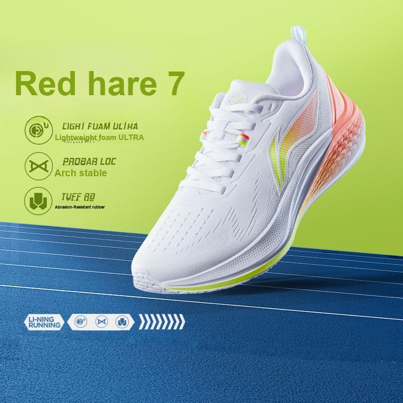 Кроссовки Li Ning Red Rabbit 7 повседневные универсальные удобные амортизирующие нескользящие легкие низкие кроссовки для бега женские ARPV024-1