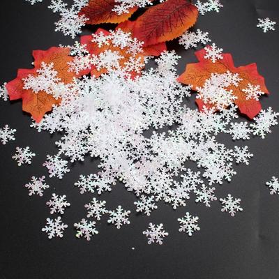 Разноцветные Рождественские Снежинки Конфетти Блестки 1,5 см/2 см/3 см Искусственные Снежинки DIY Блестки-снежинки Свадьба