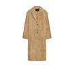 Autumn New Women clothes French style British Style Long Lapel Long sleeve Suede Leather Coat Outerwear 2969063