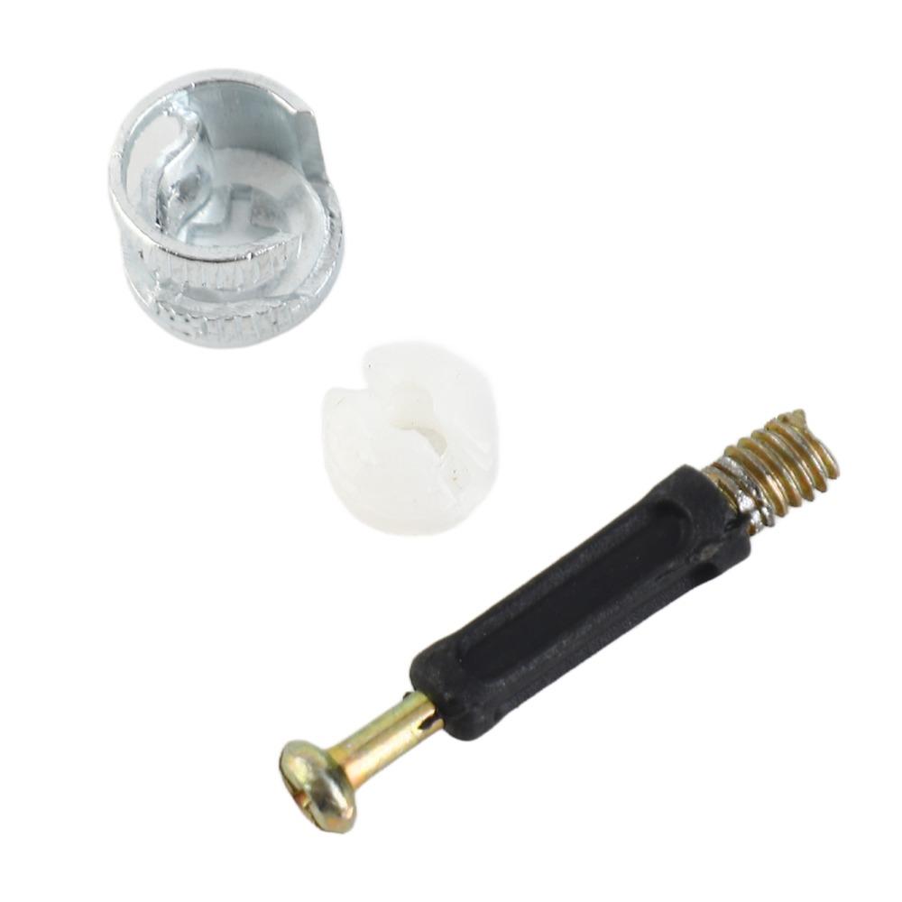 20PCS Practical Furniture Cam Lock Kit Threaded Dowel Screws For Cabinet Installation