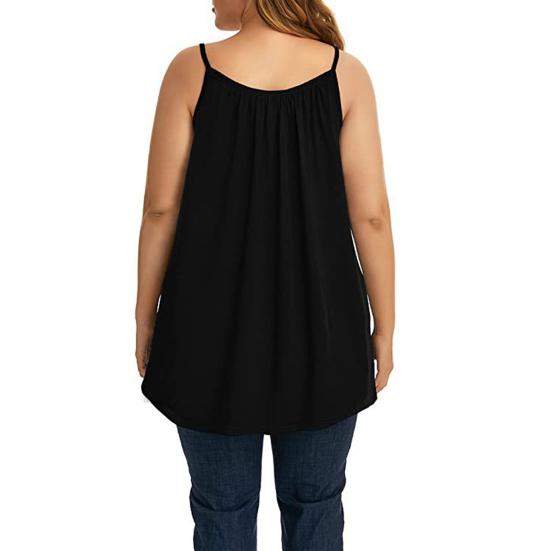 Camisole Top for Women Loose Cami Top with Built-in Padded Bra Summer Flowy Pleated Spaghetti Strap Tank Top for Daily Wear Exercise