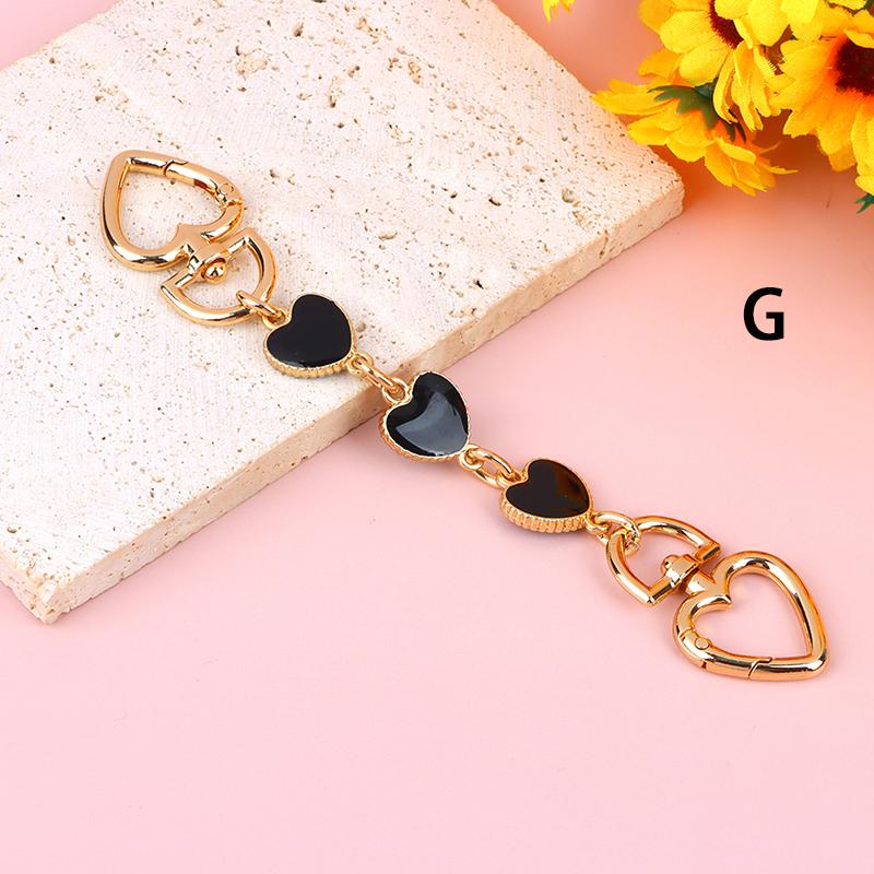 Bag Extension Chain Crossbody Heart-Shape Chain Strap Handbag Diy Hanging Buckle