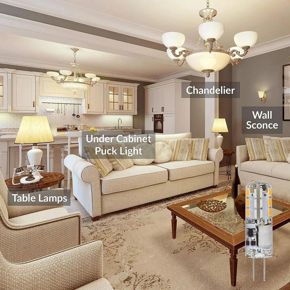 G4 LED Corn Bulb 2W 3W 5W 9W 12W 3000-6000K Silicone Lamp 12V 220V Corn Light Replace 20W-120W Halogen Light for Home Chandelier