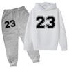 НЕТ:23 баскетбольная толстовка, спортивный комплект с капюшоном, весенне-осенняя детская толстовка + штаны, комплект из 2 предметов, милая толстовка для мальчиков и девочек от 4 до 14 лет