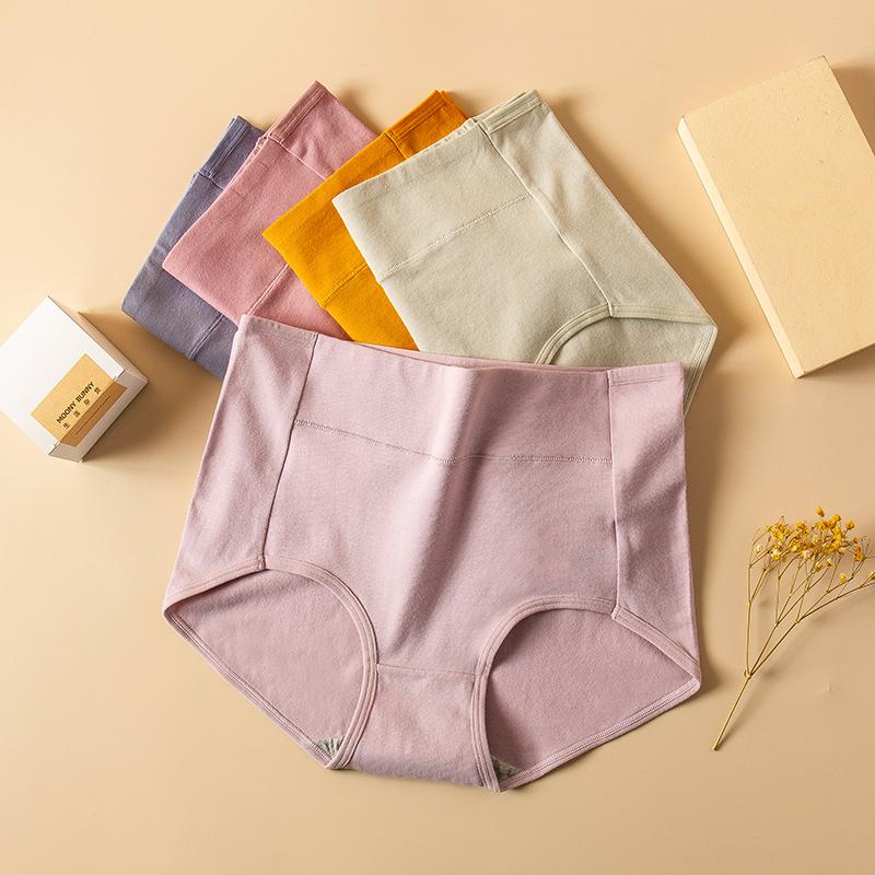 5 шт./компл. трусики женские с высокой талией трусы хлопковые удобные нижнее белье женские трусы XXL