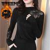 Autumn Winter Long Sleeve Half Turtleneck Bottoming Shirt Women's Top T-shirt