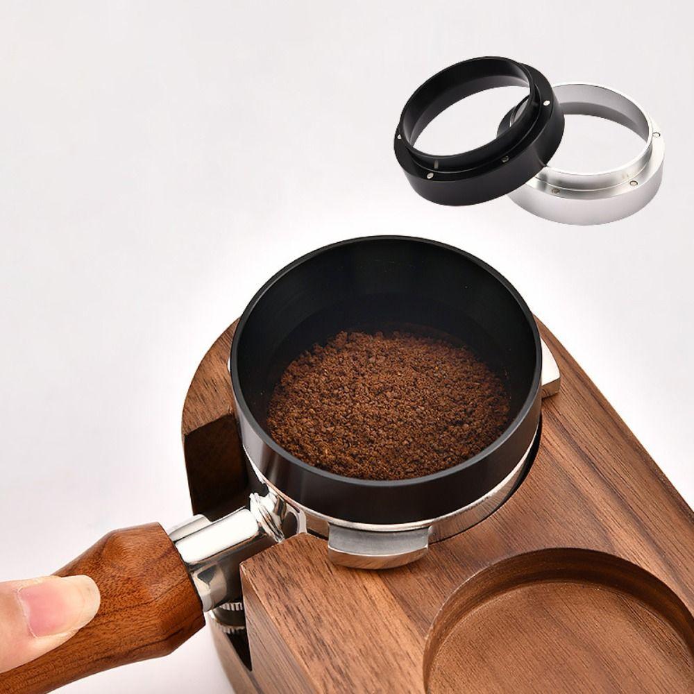 Coffee Powder Funnel Portafilter Aluminum Dosing Ring Coffee Tamper Brewing Bowl Barista Funnel