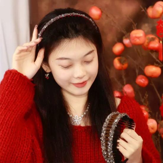 Женская волнистая повязка на голову, нескользящая узкая полоса с блестящими стразами и зубцами, ободок для волос, мытье лица, женские волосы