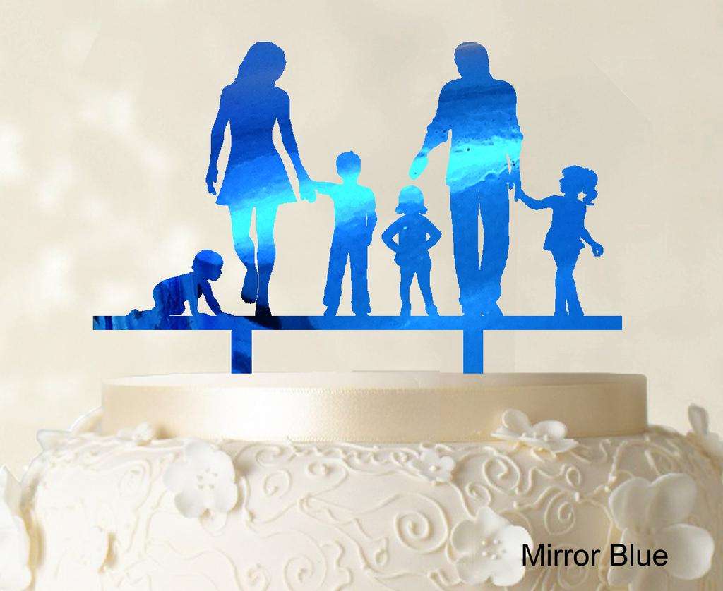 Персонализированный семейный торт Топпер на заказ силуэт свадебный торт Топпер украшения торта доступен вариант 6 "-7" дюймов
