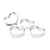 Tart Rings - SCRAPCOOKING - Heart - 7.5 X 8.5 Cm - Stainless Steel - 4 Pcs