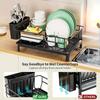 Dish Drying Rack With Utensil Holder And Drainboard, Space Saving Dish Rack, Dish Racks For Kitchen Counter, Easy Installation