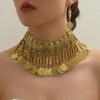 Retro Coin Tassel Jewelry Set: European & American Fashion Earrings & Necklace for Women