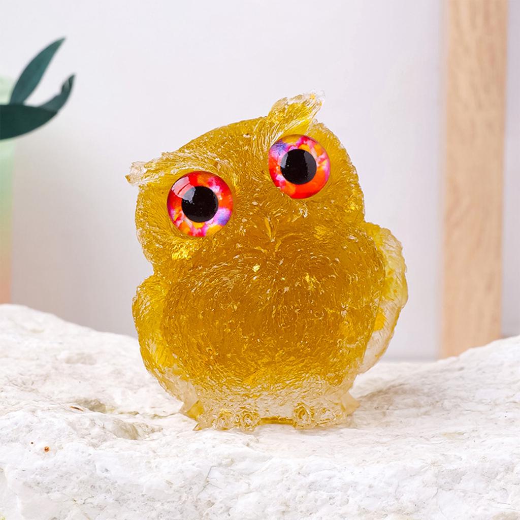 Natural Crystal Gravel Dripping Owl Ornaments Resin Crafts Home Decoration Gifts,owl Decoration