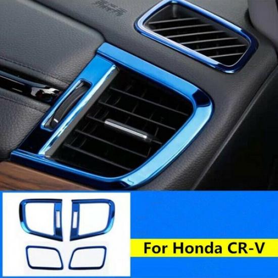 4X Front Dashboard Side Air Outlet Vent Cover Trim For Honda CR-V CRV 2017-