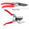 Silver and Red Pruning Shears SK5 Steel Hand Pruners Professional Trimming Scissors