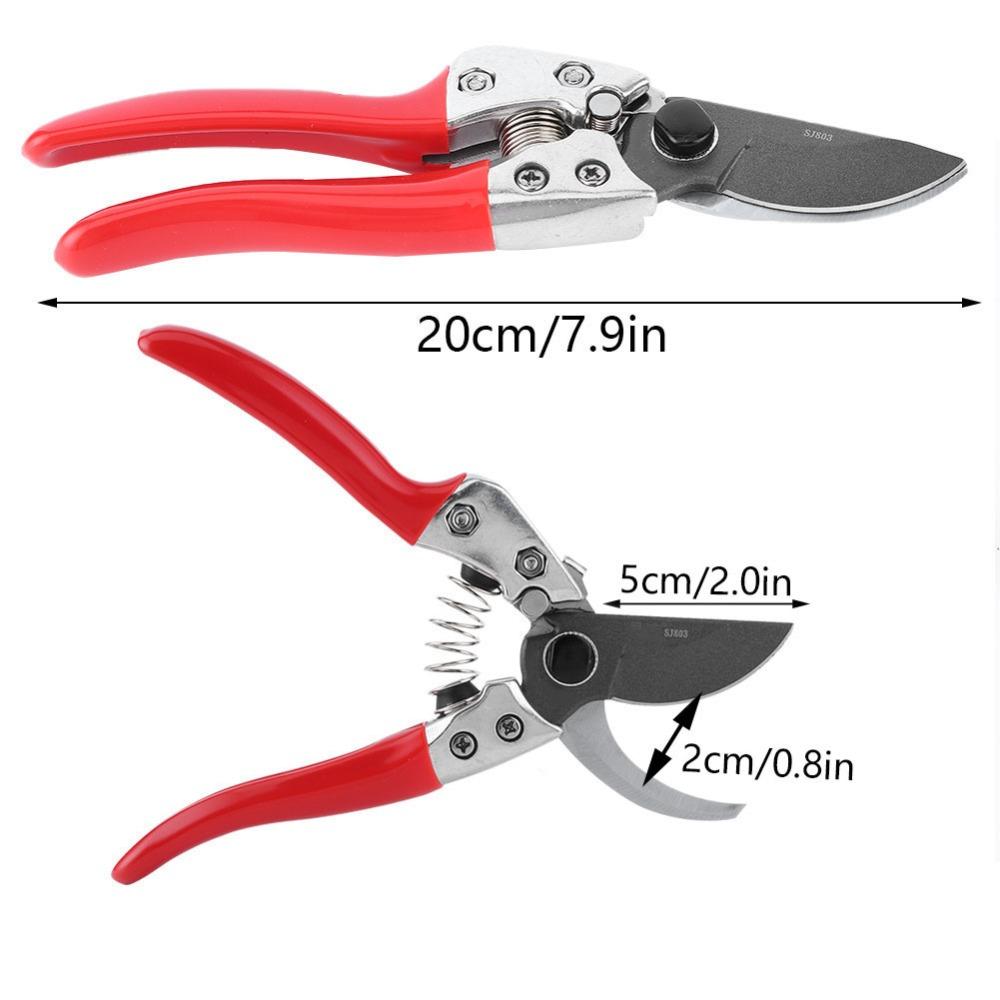 Silver and Red Pruning Shears SK5 Steel Hand Pruners Professional Trimming Scissors