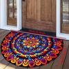 Коврик для прихожей с разноцветной галькой - нескользящая резиновая подложка, впитывающий коврик для прихожей в помещении и на улице, декоративный входной коврик для дома, крыльца