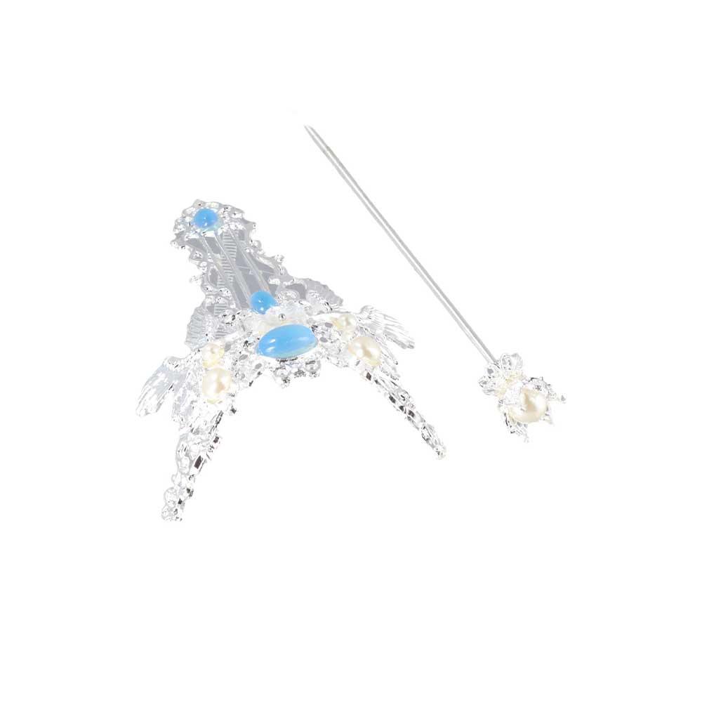 Аксессуары для волос Драгоценный камень Инструмент для дизайна прически Заколка для волос Ханфу Палочка для волос Журавль Древний стиль Корона для волос